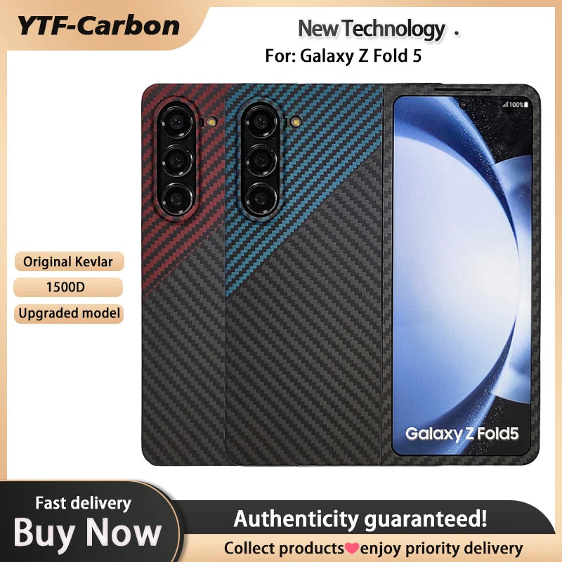 YTF Carbon Fiber Case For Samsung Galaxy Z Fold 5 - Premium Mobile Phone Cases from YTF-Carbon - Just $50! Shop now at Dressmycell.com YTF Carbon Fiber Case For Samsung Galaxy Z Fold 5 - Premium Mobile Phone Cases from YTF-Carbon - Just $50! Shop now at Dressmycell.com